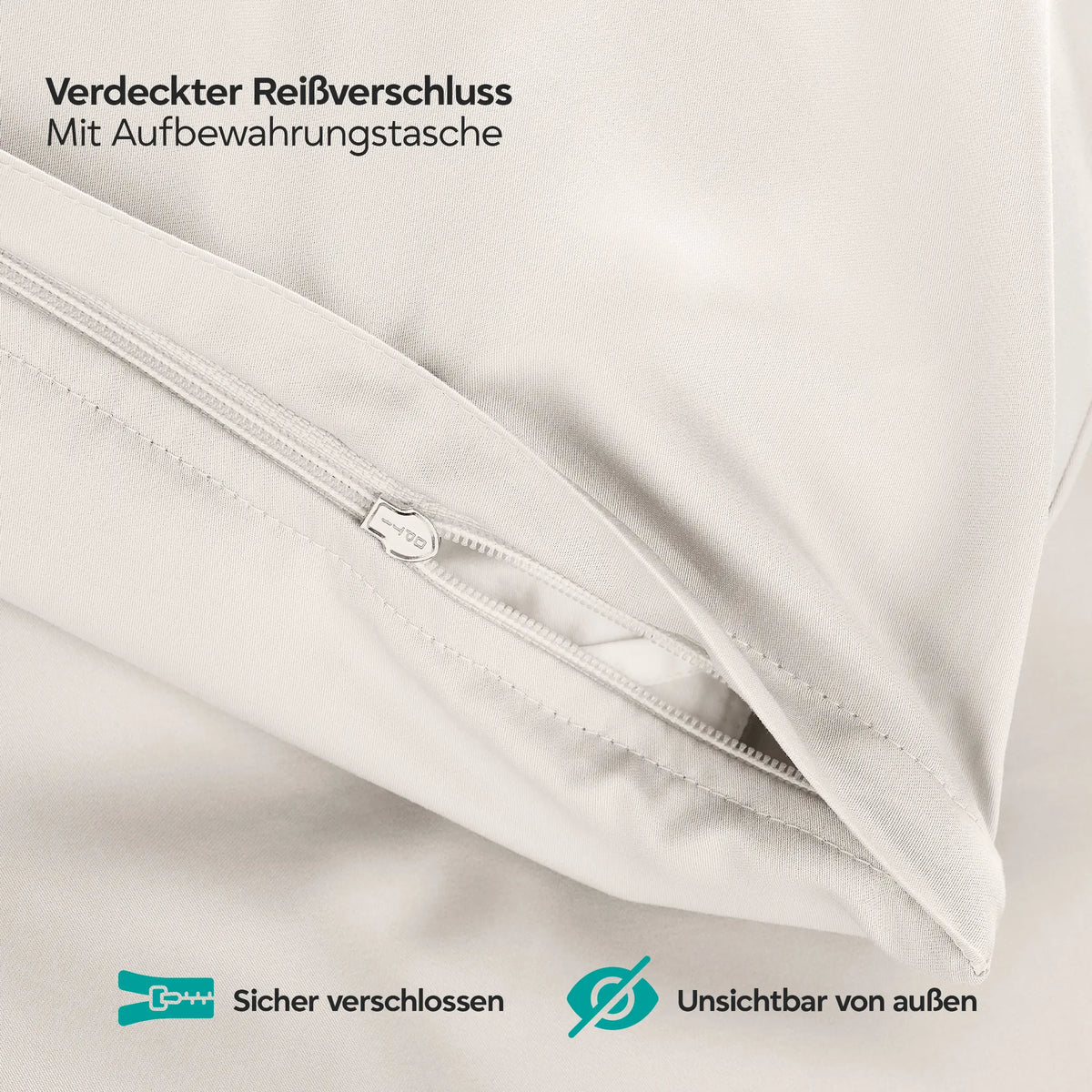 Satin-Bettwäsche Dessin 42 – Off-White