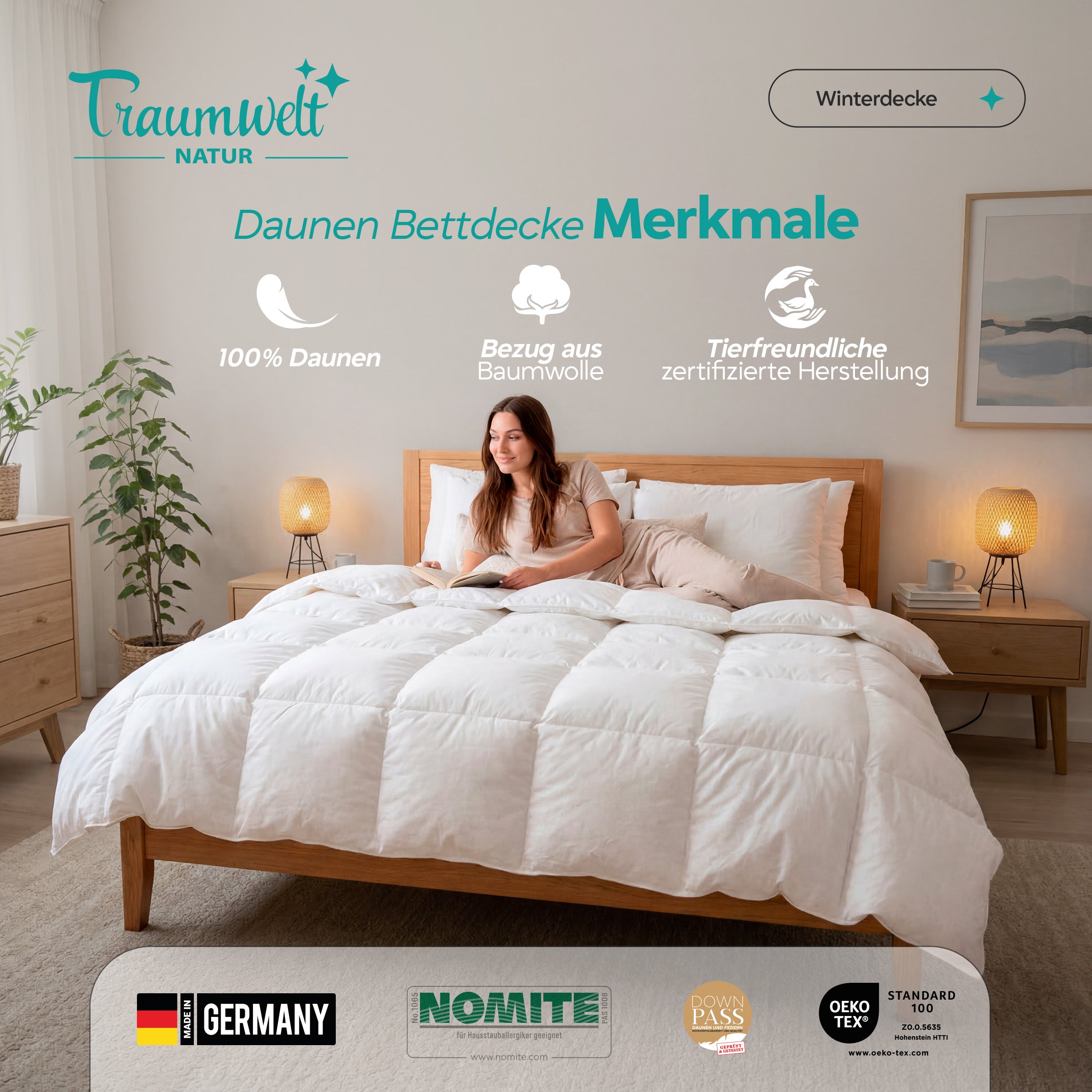Winter Daunendecke 100% Daunen