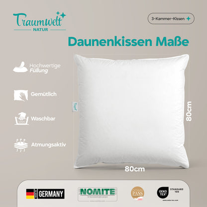 3-Kammer Daunenkissen