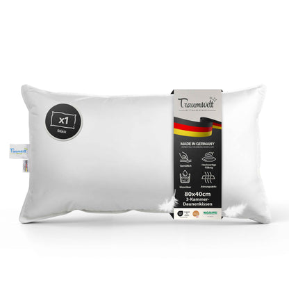 3-Kammer Daunen Kopfkissen