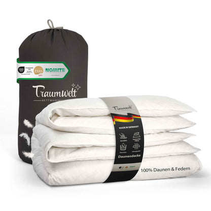 Ganzjahres Federdecke 90% Federn