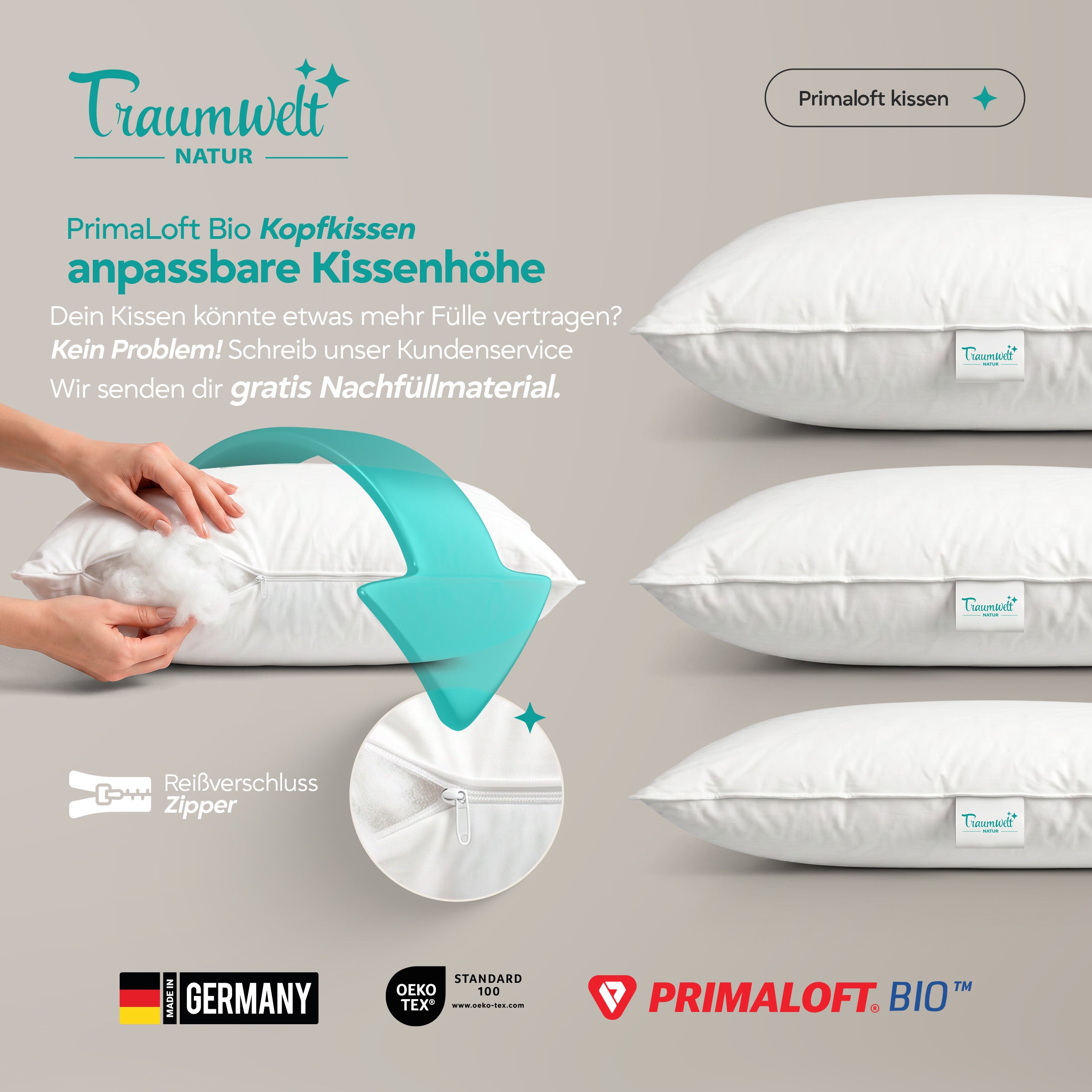Primaloft Bio Kopfkissen