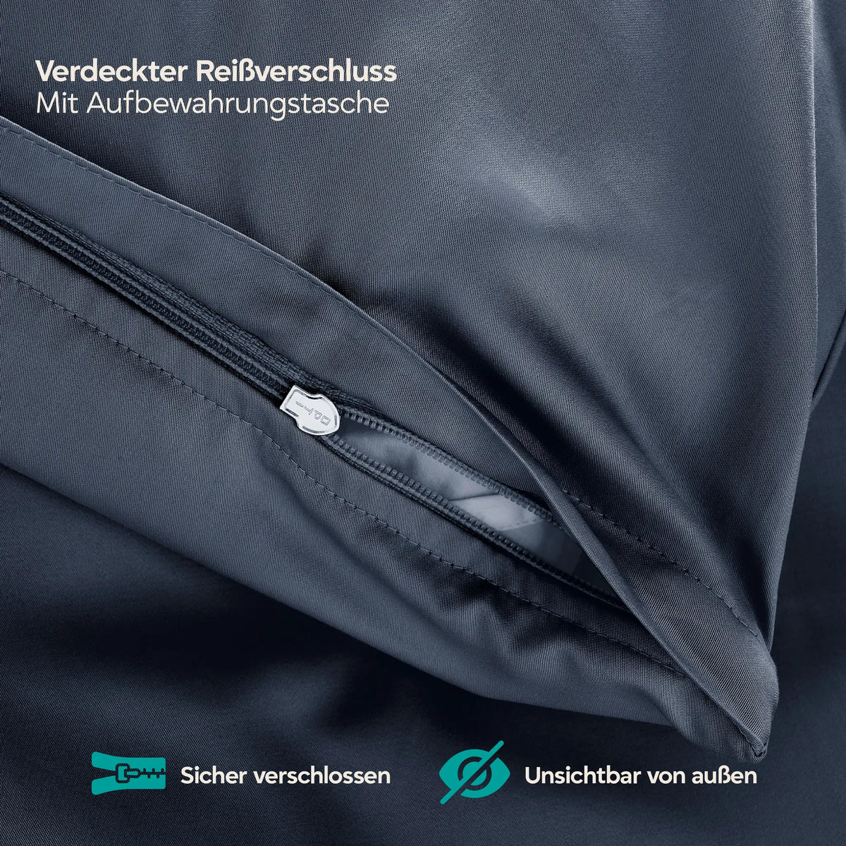 Satin-Bettwäsche Dessin 42 – Marine