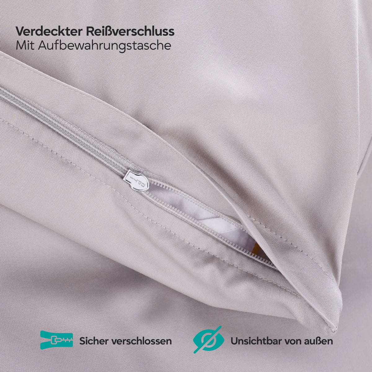 Satin-Bettwäsche Dessin 42 – Grau