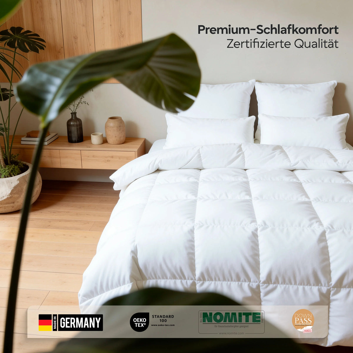 Ganzjahres Gänsedaunendecke 90% Gänsedaunen